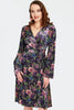 Floral Velvet Wrap Dress