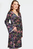 Floral Velvet Wrap Dress