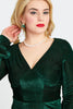 ZigZag Green Velvet Dress