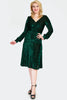 ZigZag Green Velvet Dress