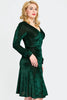 ZigZag Green Velvet Dress