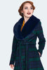 Wool Blend Tartan Coat