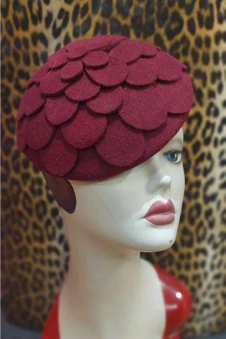 Raffia Braided Headband: Red