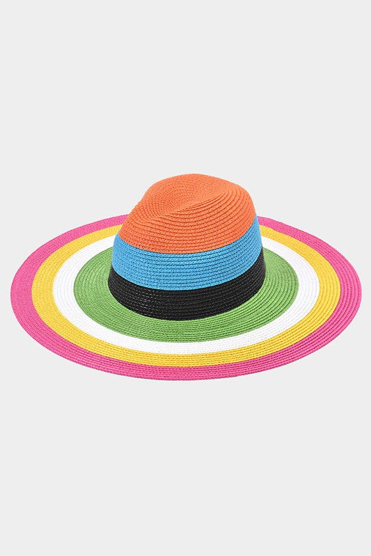 Rainbow Panama Sun Hat