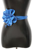 Floral Faux Leather Belt: Yellow