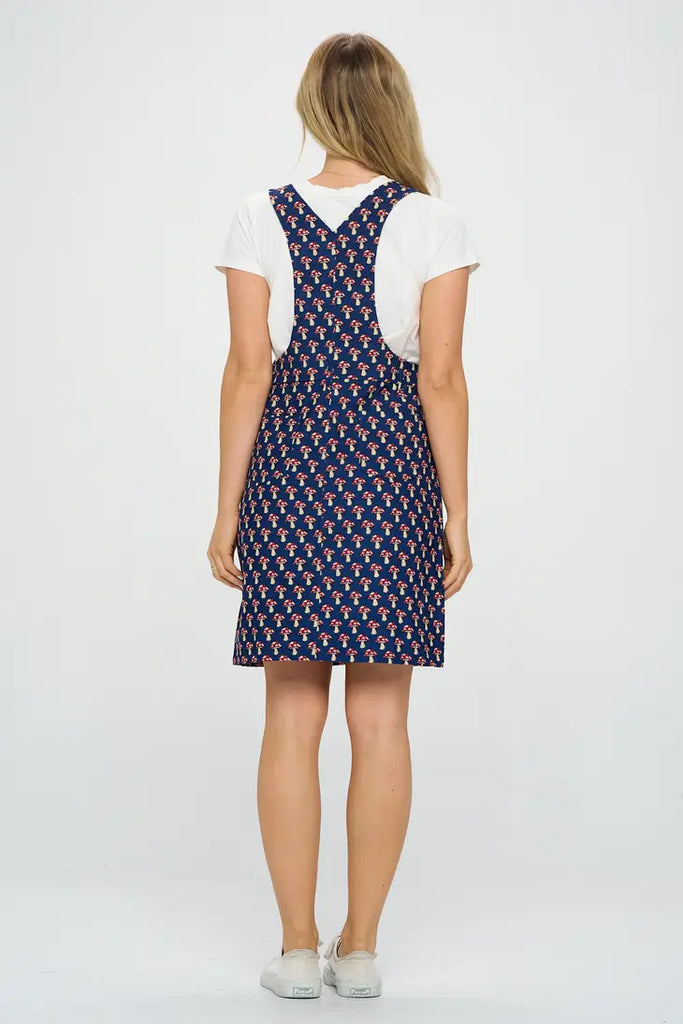 Mushroom Corduroy Overall Dress