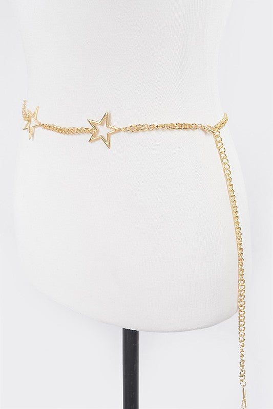 Stars Align Chain Belt: Gold