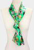Christmas Cats Silky Scarf: Green