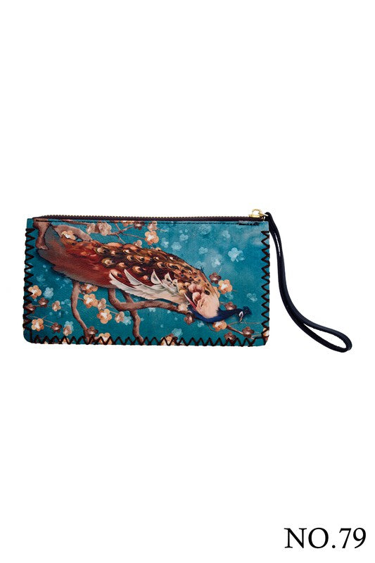 Peacock Walk Wristlet Wallet