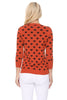 Crew Neck Cat Cardigan: Orange