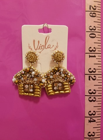 Gingerbread House Earrings