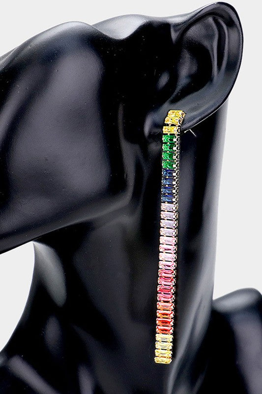 Rhinestone Rainbow Road Earrings