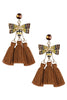 Beau Bee Earrings: Brown