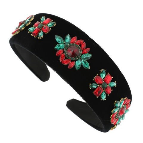 Raffia Braided Headband: Red