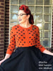 Crew Neck Cat Cardigan: Orange