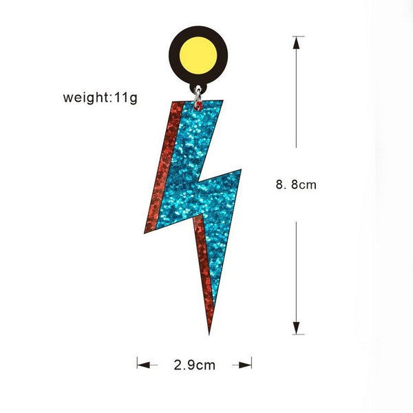 Bowie Bolt Earrings: Red