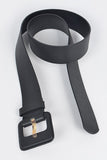 Faux Leather Plus Size Belt: Black