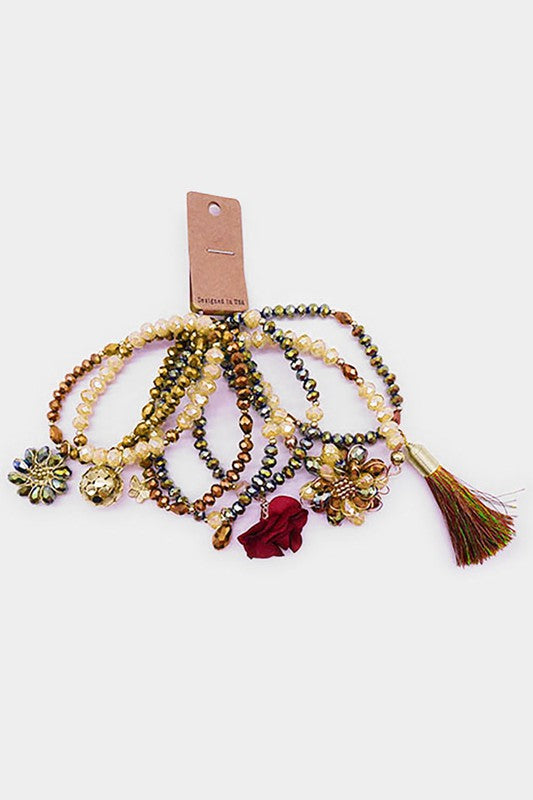 Sparkle Bouquet Beaded Bracelet Set