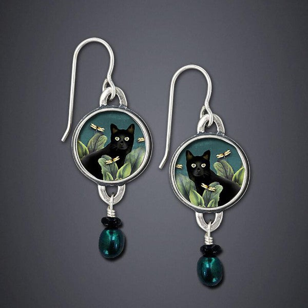 Curious Cat Earrings