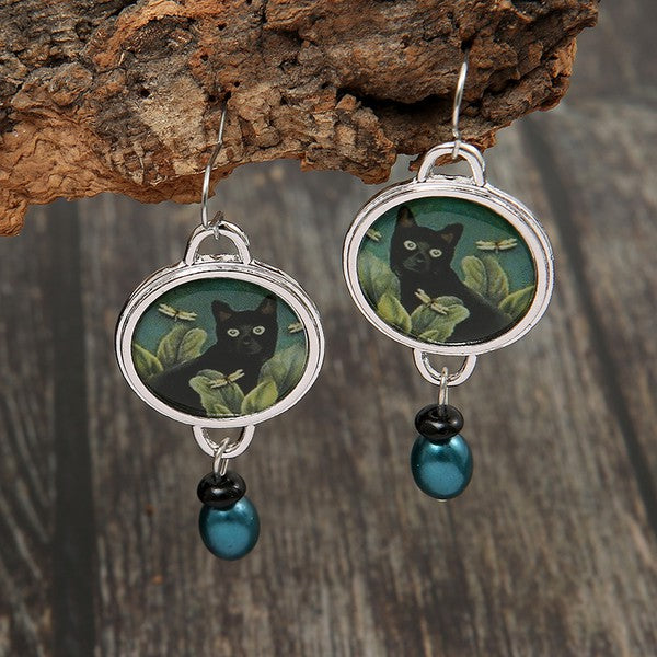 Curious Cat Earrings