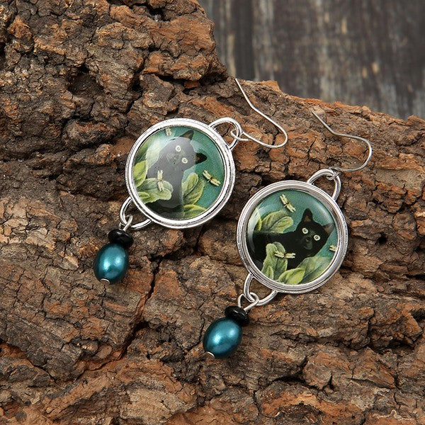 Curious Cat Earrings