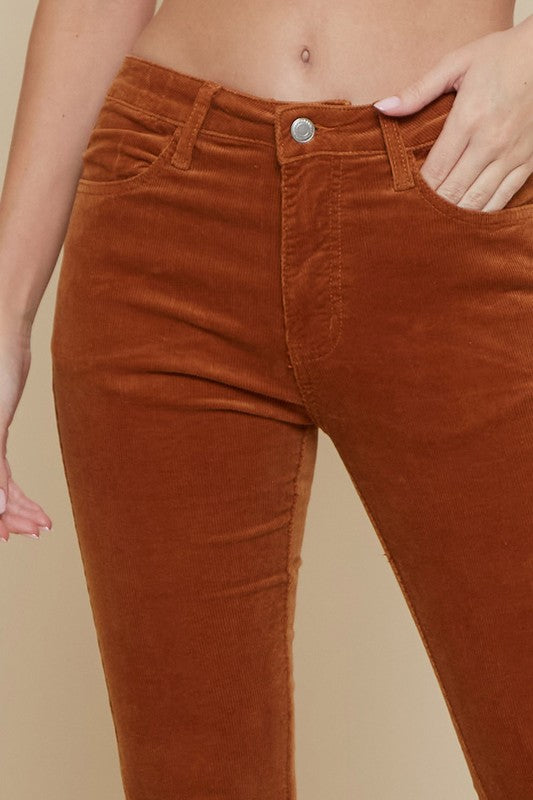 Camel Bell Bottom Corduroy Jeans