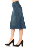 Vintage Wash Denim Aline Skirt