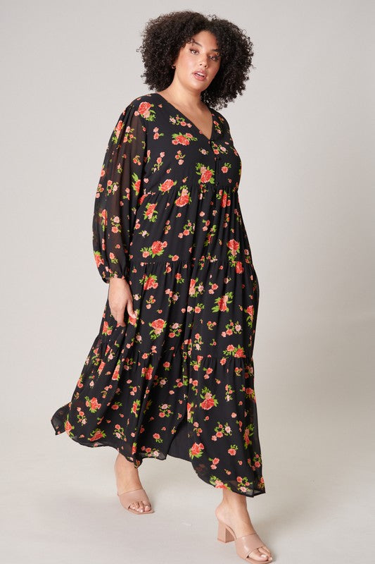 English Rose Tiered Maxi Dress