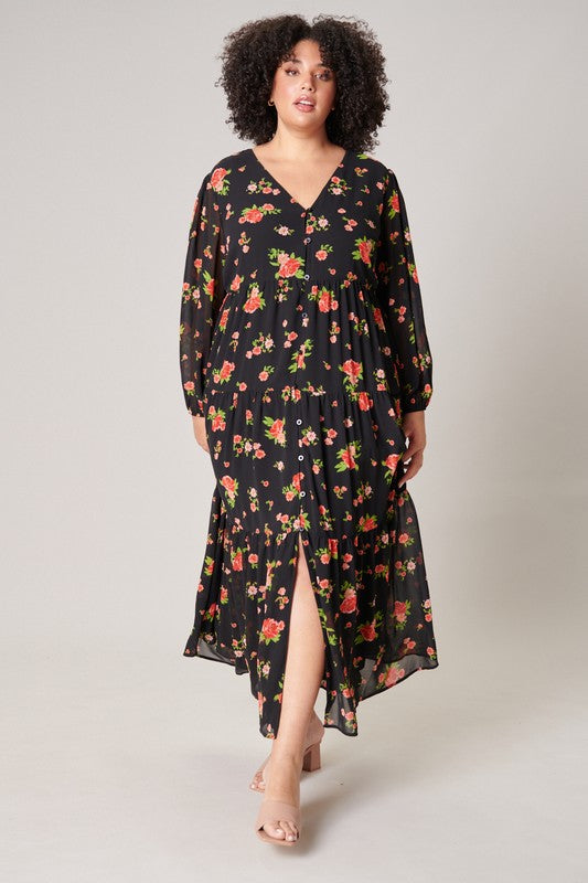 English Rose Tiered Maxi Dress