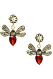 Royal Bee Rhinestone Earrings