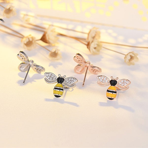 Busy Bee Tiny Stud Earrings