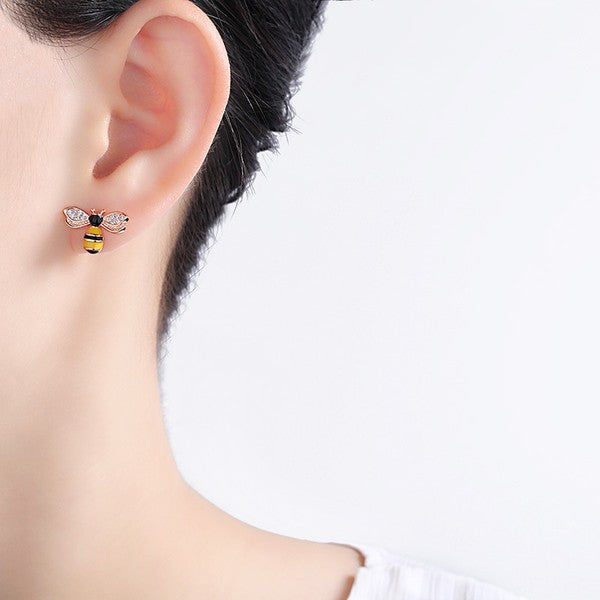 Busy Bee Tiny Stud Earrings