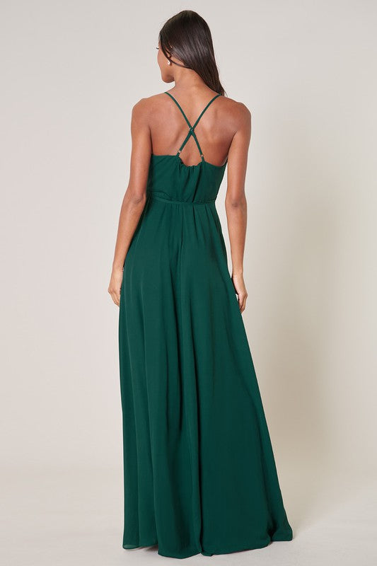 Elegant Emerald Maxi Dress