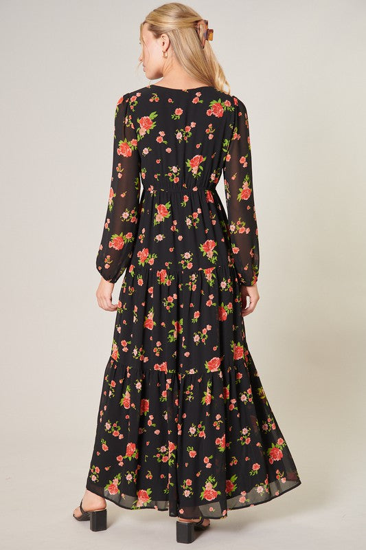English Rose Tiered Maxi Dress