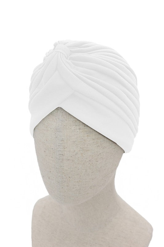 White Classic Vintage Style Head Wrap