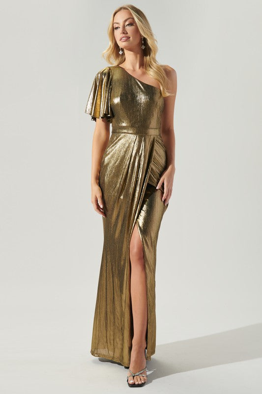 Golden Goddess Statue Dress