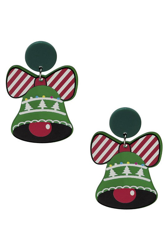 Acrylic Christmas Bell Earrings