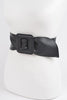 Vegan Leather Cinch Belt: Black