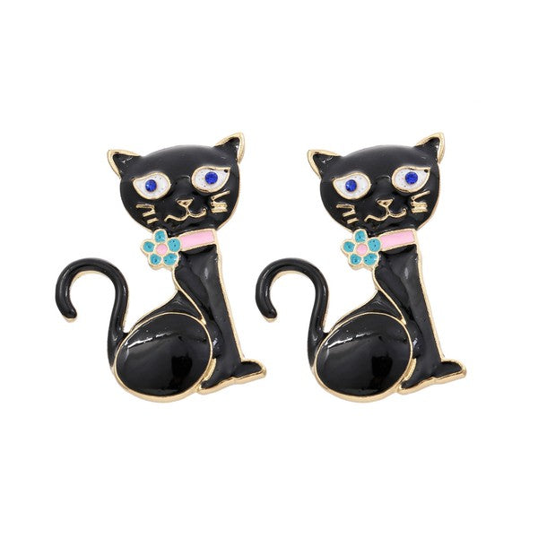 Shirely Cat Stud Earrings