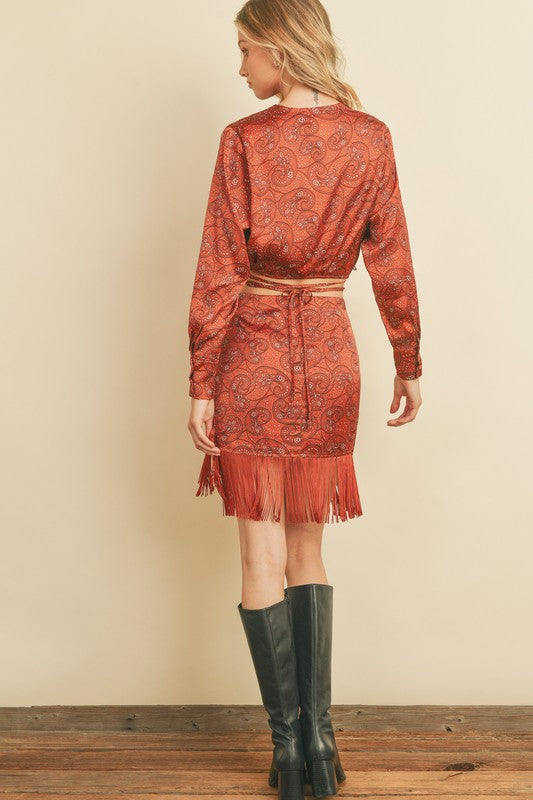 Cowgirl Fringe Sarong Skirt