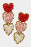 Lots Of Heart Beaded Earrings