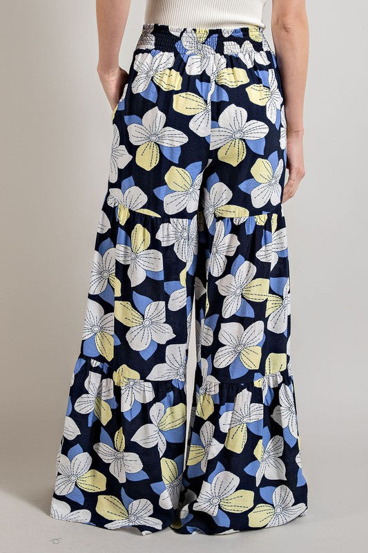 Floral Wide Leg Pants