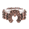 Western Squash Blossom Bracelet: Copper