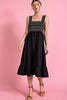 Rainbow Smocked Sundress: Black