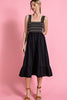 Rainbow Smocked Sundress: Black