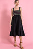 Rainbow Smocked Sundress: Black