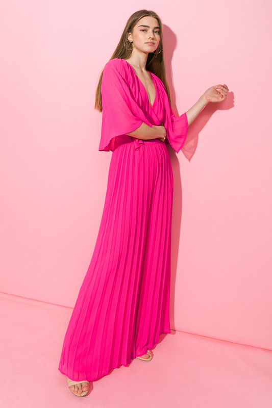 Think Pink Capelet Jumpsuit