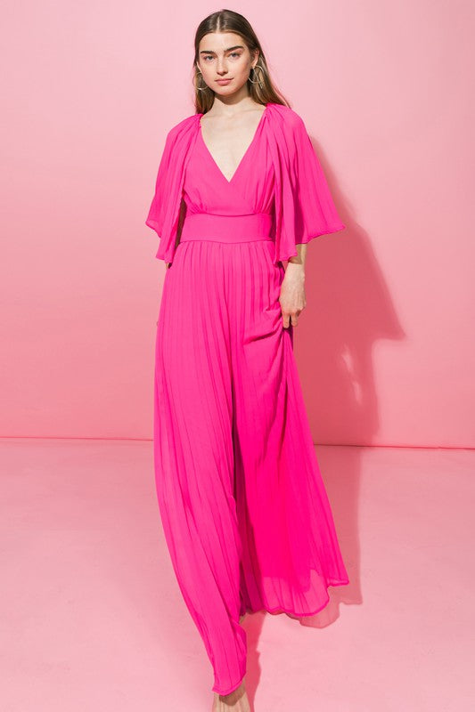 Think Pink Capelet Jumpsuit