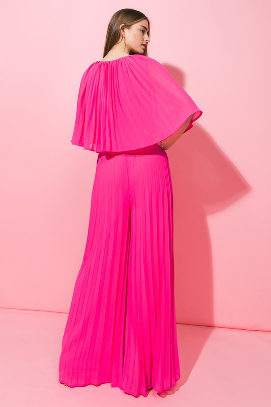 Think Pink Capelet Jumpsuit