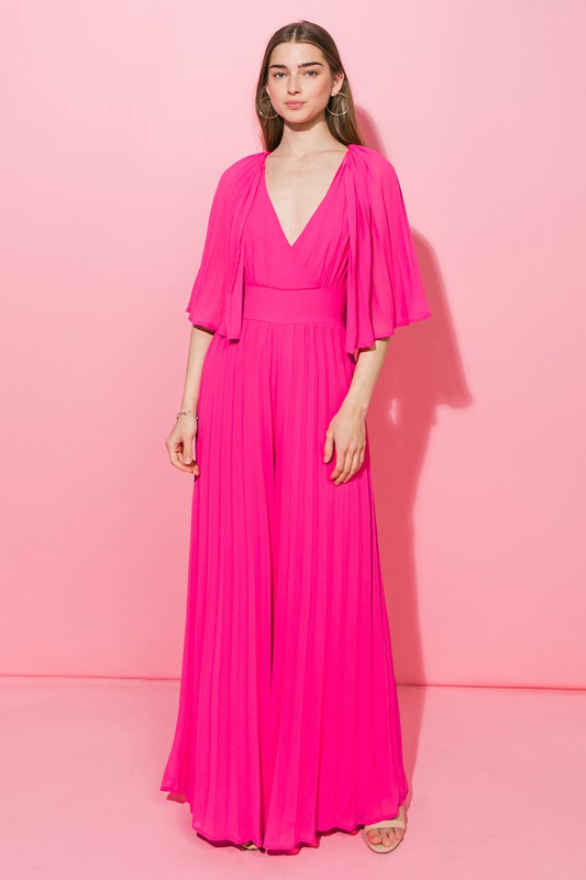 Think Pink Capelet Jumpsuit